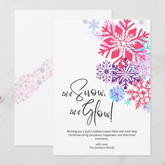 Snowy Bliss Christmas Holiday Card (Front/Back)