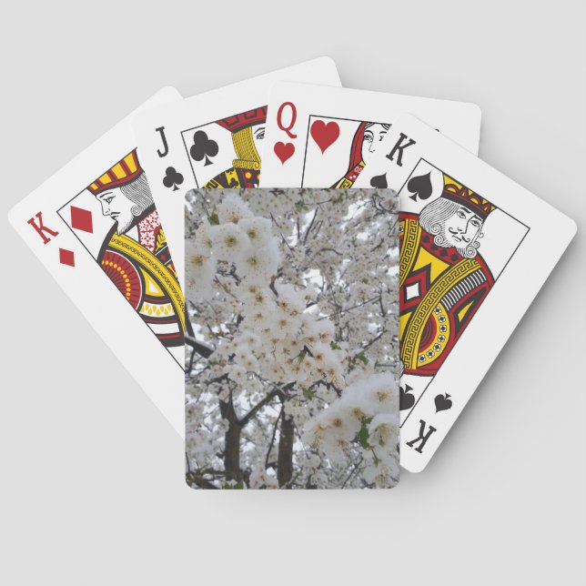 Snowy Blossom Playing Cards (Back)