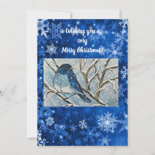 Snowy Bluebird Notecard