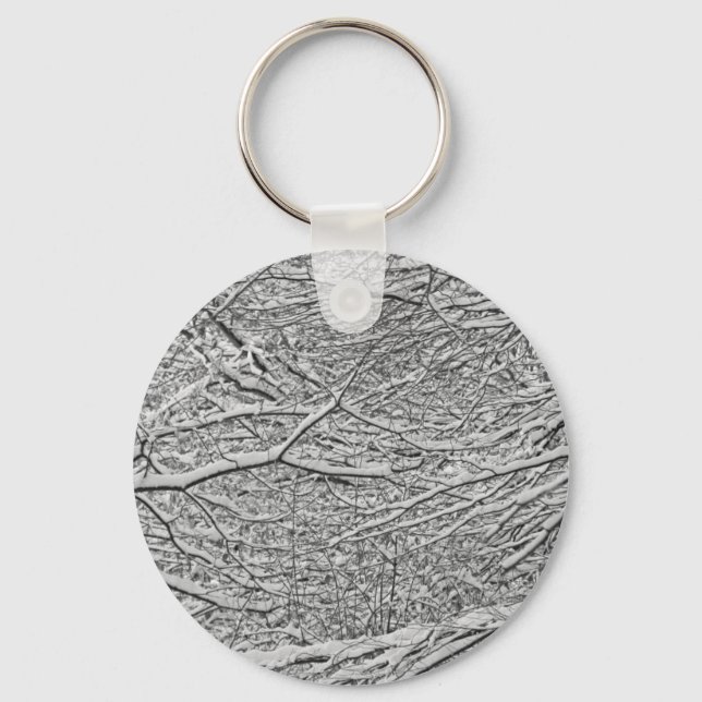 Snowy Branches Key Ring (Front)