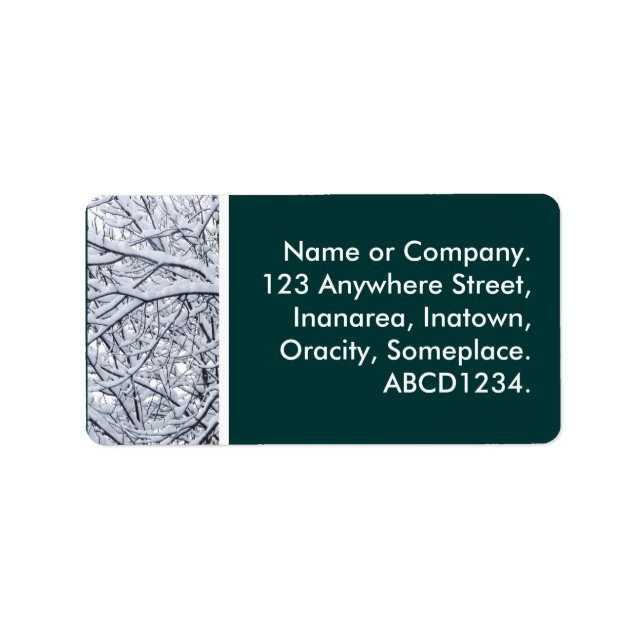 Snowy Branches Label (Front)