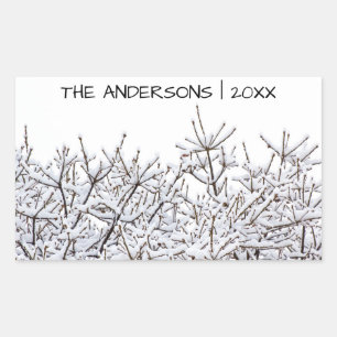 Snowy Branches - Rectangle Sticker