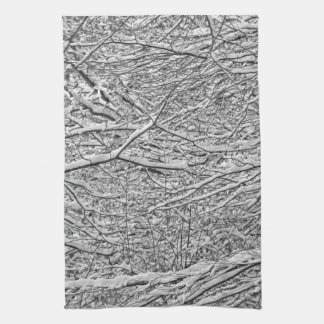 Snowy Branches Tea Towel