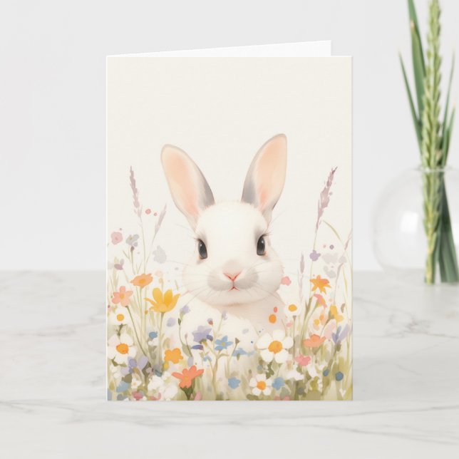 Snowy Bunny Serenity Card (Front)