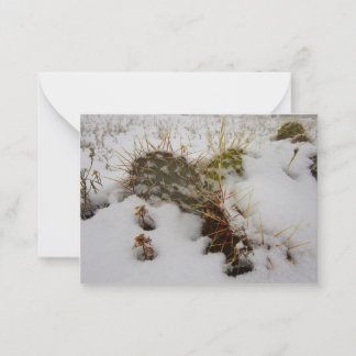 snowy cactus holiday card