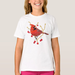 Snowy Cardinal Winter T-Shirt