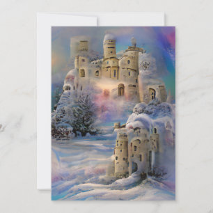 Snowy Castle in Winter Wonderland Invitation