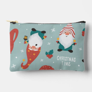 Snowy Christmas Aesthetic Pattern- Winter Design Accessory Pouch