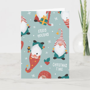 Snowy Christmas Aesthetic Pattern- Winter Design Card