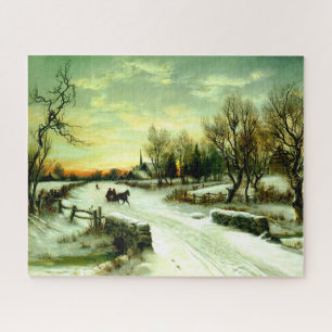 Snowy Christmas morning Jigsaw Puzzle
