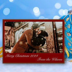 Snowy Christmas Photo Holiday Card
