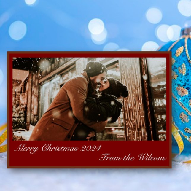 Snowy Christmas Photo Holiday Card (Creator Uploaded)