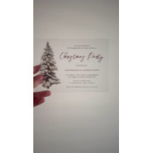 Snowy Christmas Tree Festive Christmas Party