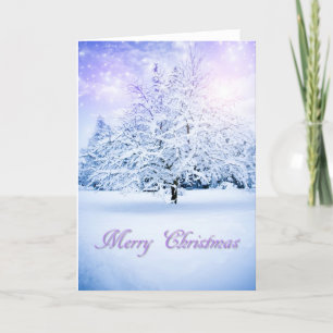 Snowy Christmas Tree Holiday Card