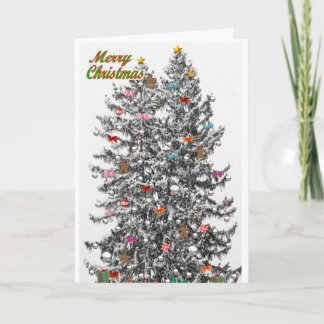 Snowy Christmas Trees Card