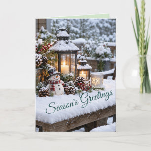 Snowy Christmas Winter Holiday Card