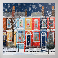 Snowy Christmas Winter Whimsy Houses