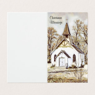 Snowy Church - Christmas Blessings 