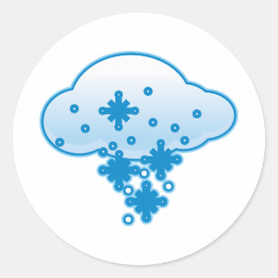 Snowy Classic Round Sticker