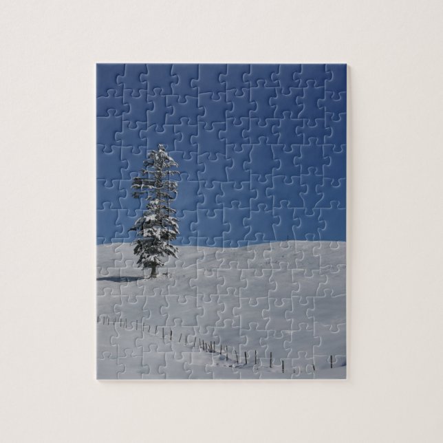 Snowy cold winter landscape 4 jigsaw puzzle (Vertical)