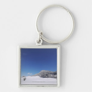Snowy cold winter landscape 6 key ring