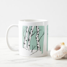 Snowy Colorado Aspen Tree 11oz Ceramic Mug