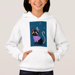 Snowy Companions – Whimsical Cat & Mouse in Winter