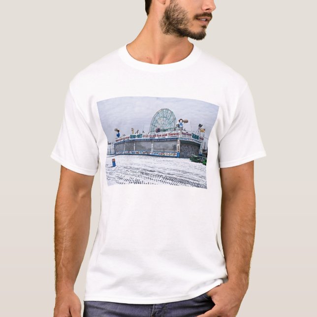Snowy Coney Island T-Shirt (Front)