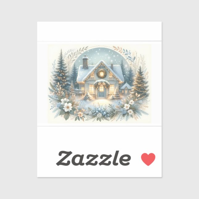 Snowy Cottage Glow Scene (Sheet)