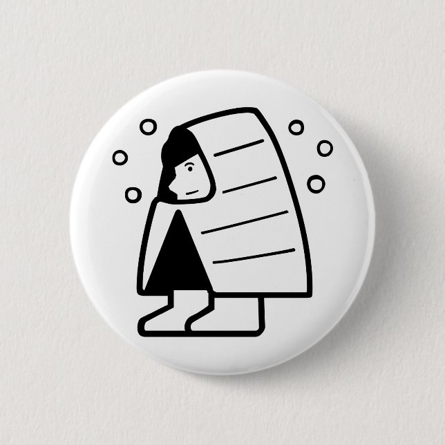 Snowy country 6 cm round badge (Front)