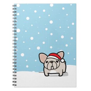 Snowy Cream Frenchie Notebook