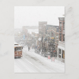 snowy day postcard