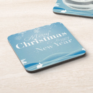 Snowy day with snowflakes and Bunny Coaster
