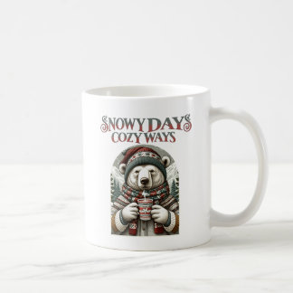 Snowy Days, Cosy Ways | Bear with Hot Cocoa Coffee Mug