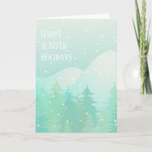 Snowy Days Holiday Card (Front)