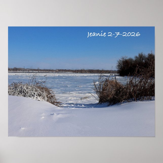 Snowy Delaware River Poster (Front)