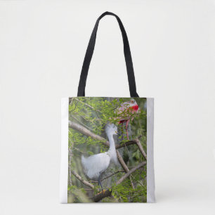 Snowy Egret and Roseate Spoonbill Tote Bag 2