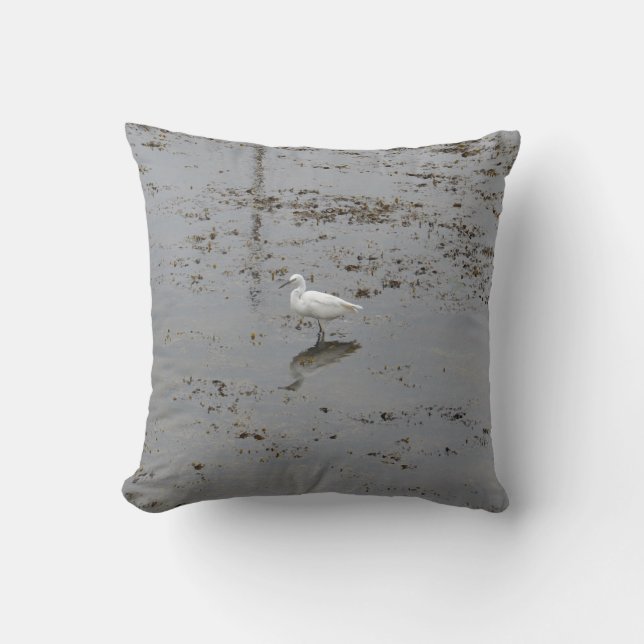 Snowy Egret Cushion (Front)