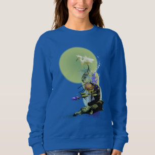 SNOWY EGRET KOI FISH POND SERENITY SWEATSHIRT