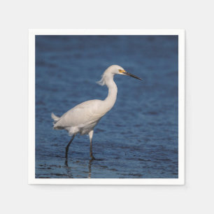 Snowy Egret on North Beach Napkin