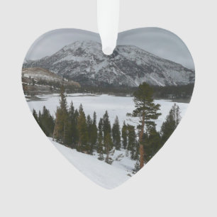 Snowy Ellery Lake California Winter Landscape Ornament