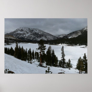 Snowy Ellery Lake California Winter Landscape Poster
