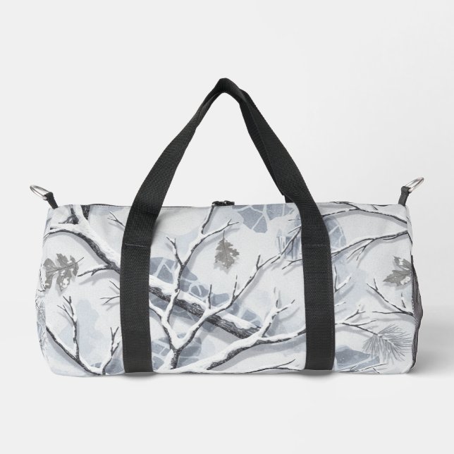 Snowy Environments Camouflage  Duffle Bag (Front)