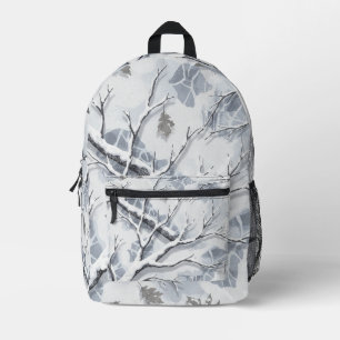 Snowy Environments Camouflage  Printed Backpack