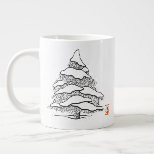 Snowy Evergreen Hot Cocoa Jumbo Mug