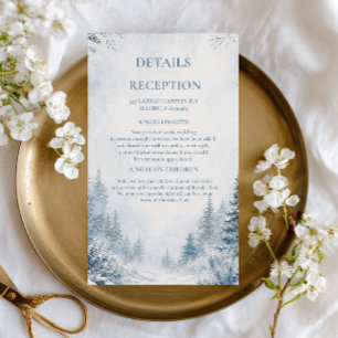 Snowy Evergreens Beneath Blue Enclosure Card