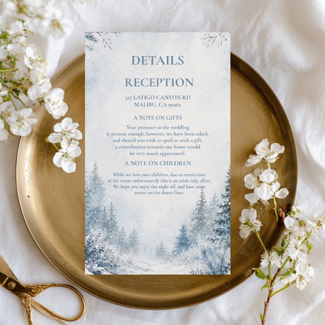 Snowy Evergreens Beneath Blue Enclosure Card (Creator Uploaded)