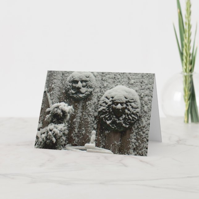 Snowy Faces Card (Front)