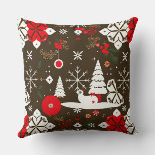 Snowy Festivities Pattern Cushion