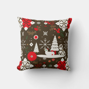 Snowy Festivities Pattern Cushion